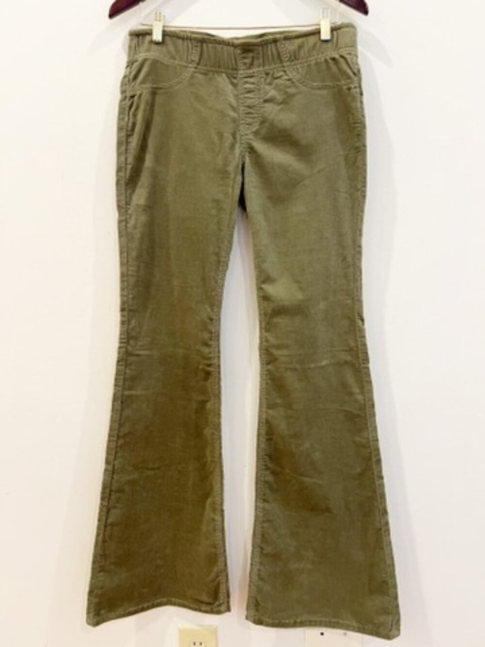 We The Free Penny Corduroy Pants 28 Dried Basil Pull On Flared Boho Festival